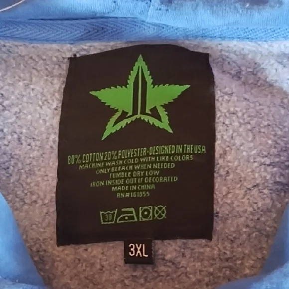 Jeffree Star Blue Tie-Dye Hoodie with Orange Logo - Picture 6 of 6